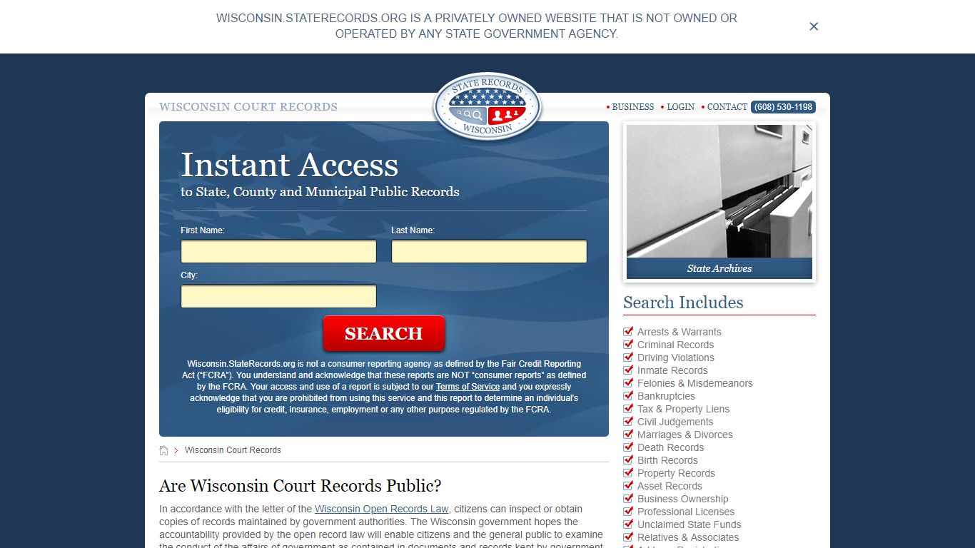 Wisconsin Court Records | StateRecords.org